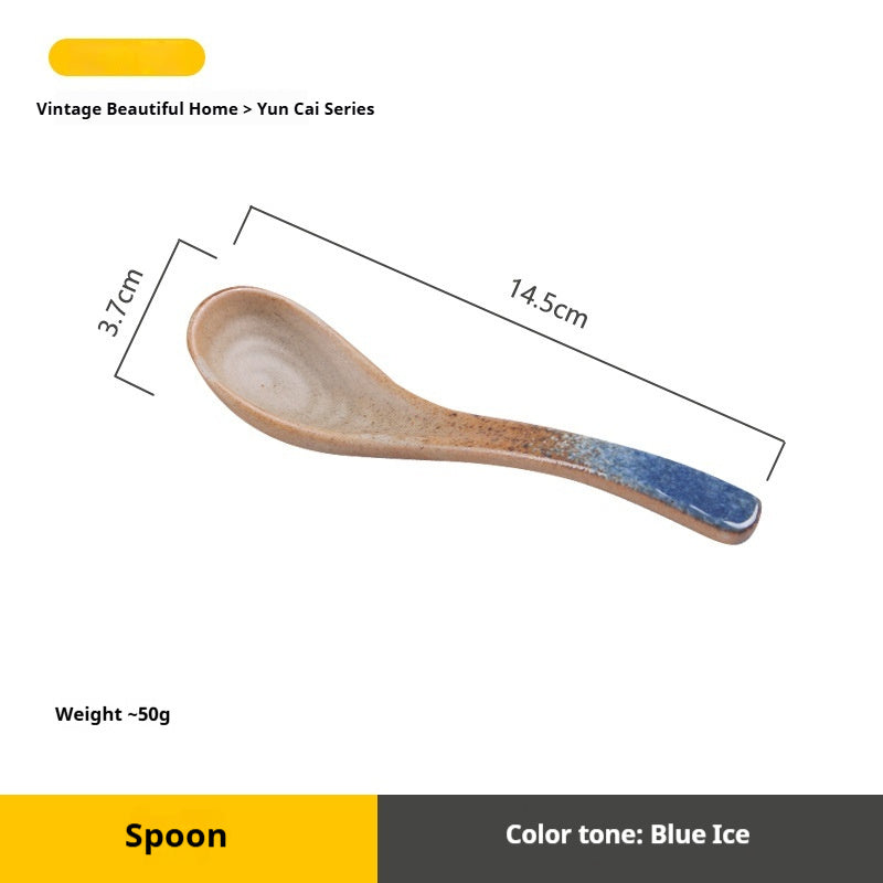Household Ceramic Spoons And Ladles Japanese-style Dining Utensils