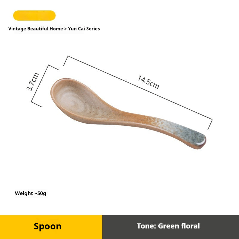 Household Ceramic Spoons And Ladles Japanese-style Dining Utensils