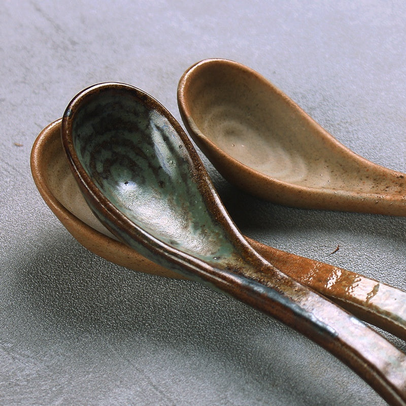 Household Ceramic Spoons And Ladles Japanese-style Dining Utensils