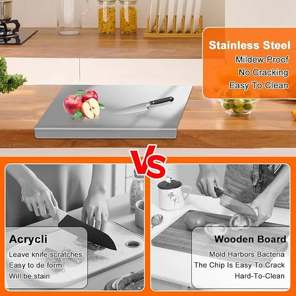 Stainless Steel Over-Sink Cutting Board