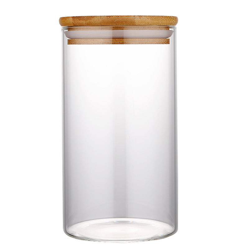 Glass Food Storage Jar with Bamboo Lid