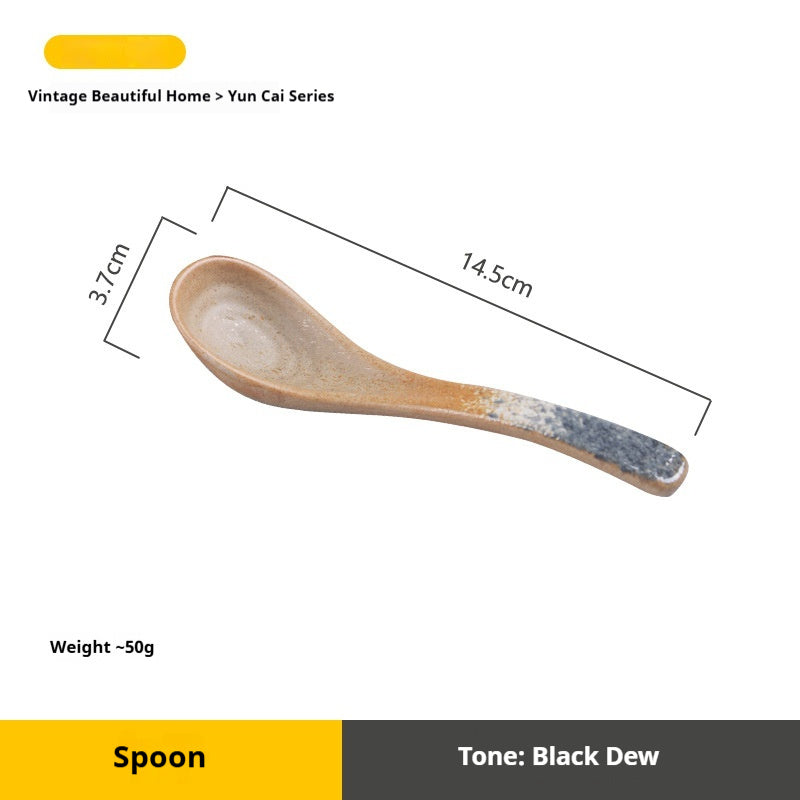 Household Ceramic Spoons And Ladles Japanese-style Dining Utensils