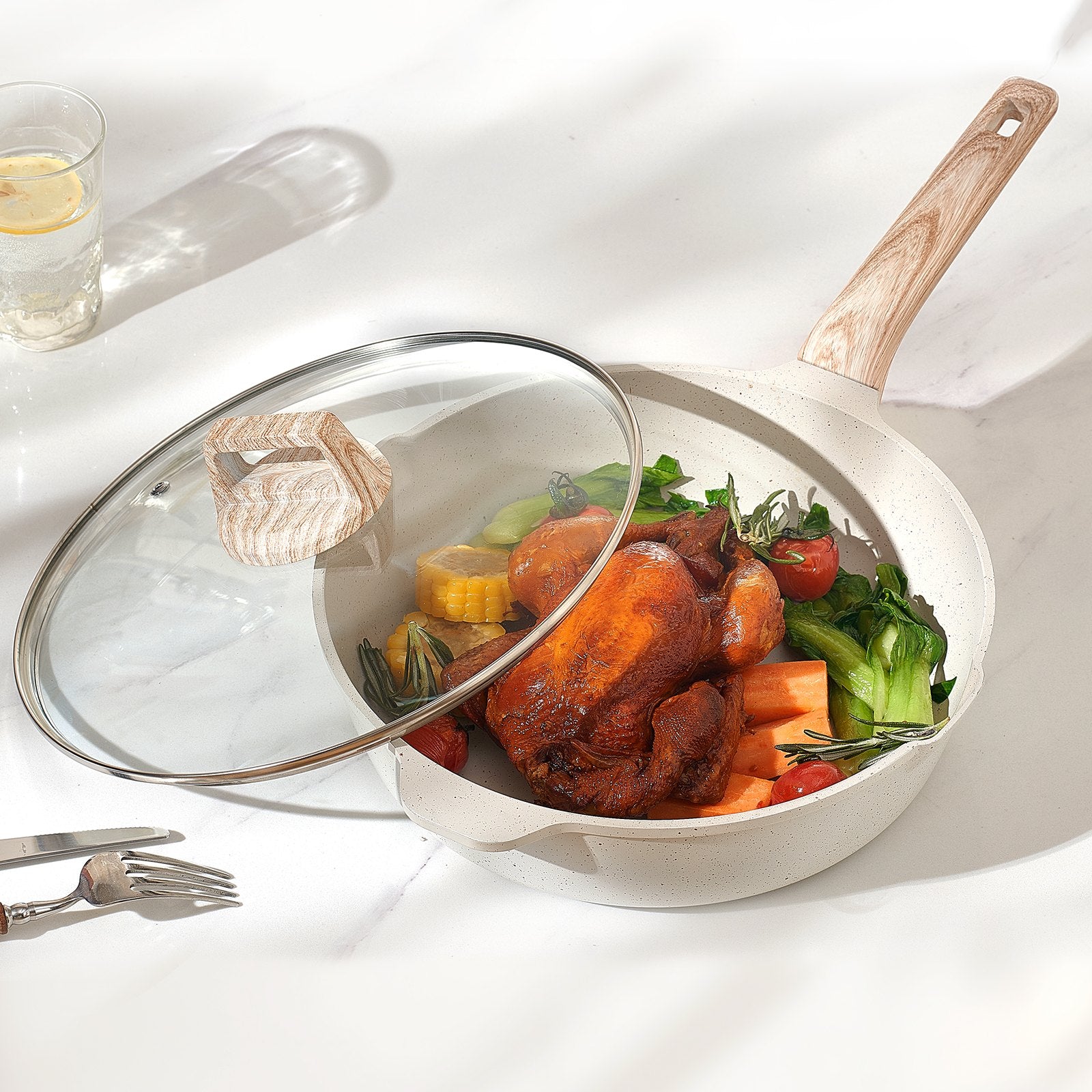Nonstick Cookware Set White