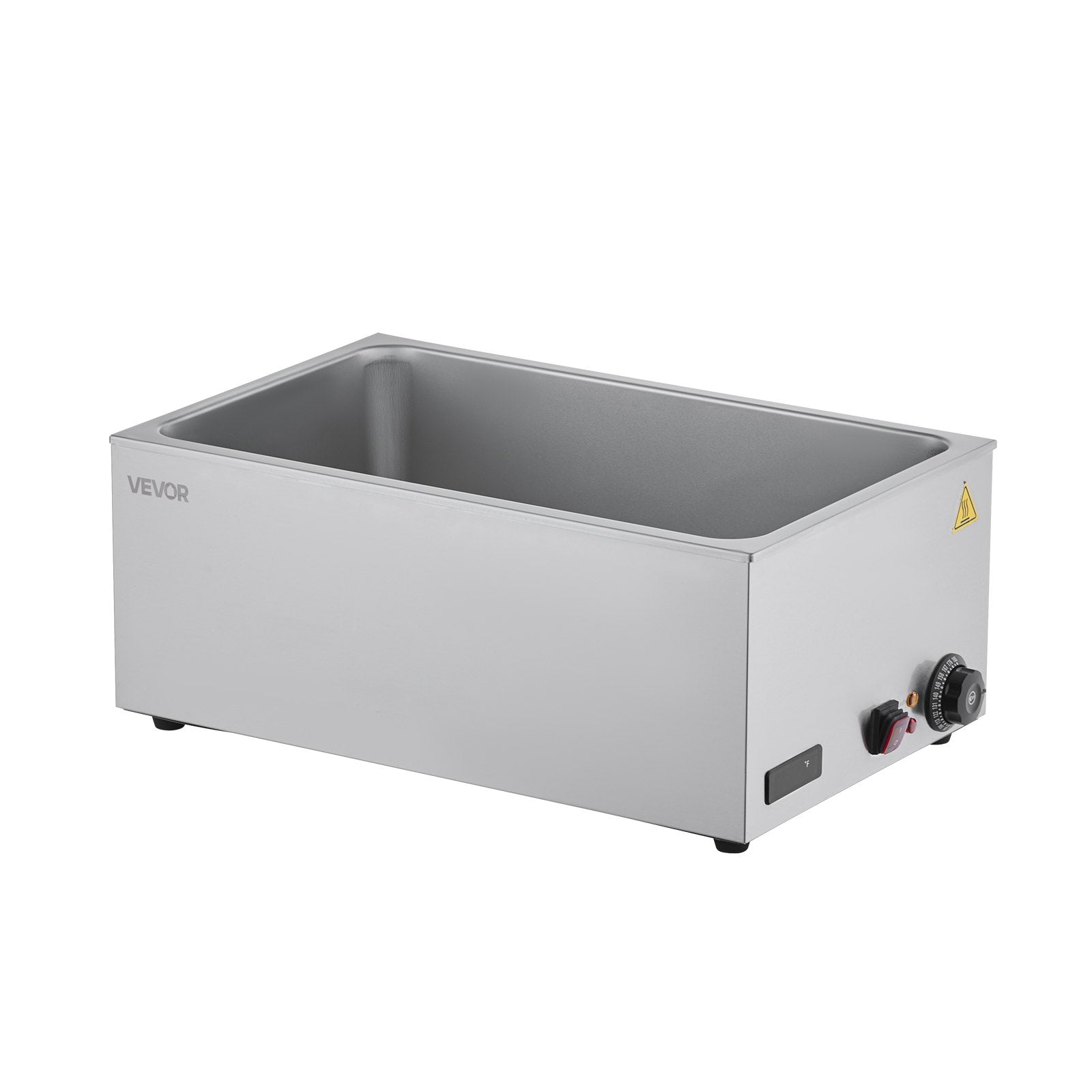 Commercial Food Warmer, 1200W Electric Stainless Steel Steam Food Warmer, Fast Heating Countertop Buffet Bain Marie With Soup & Perforated Ladles, For Catering, Restaurants, Parties, Buffets