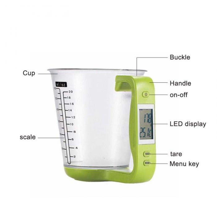 Digital Kitchen Scale Measuring Cup
