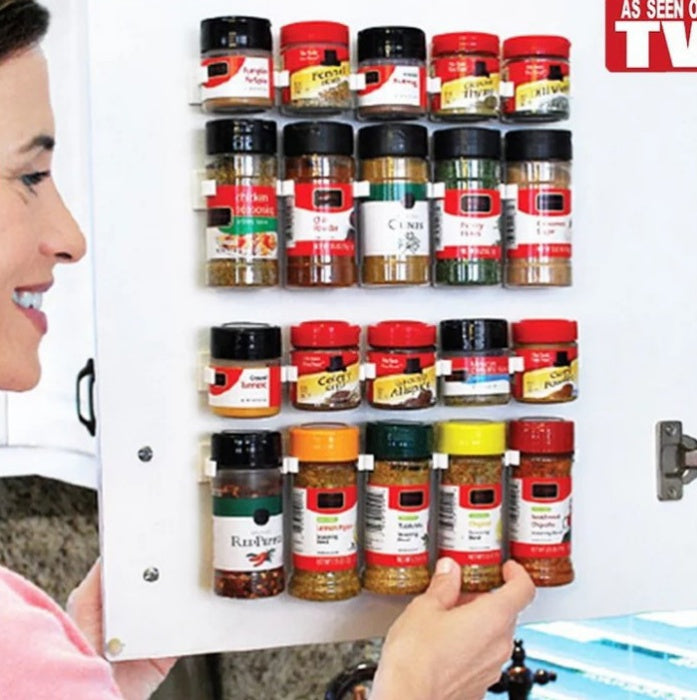 Clip-On Spice Rack Bottle Holder