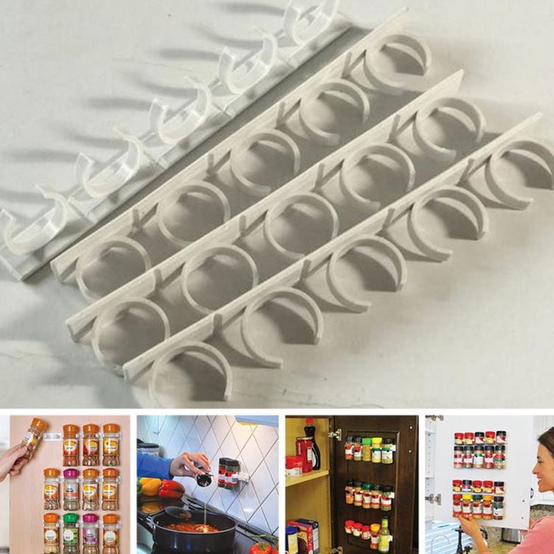 Clip-On Spice Rack Bottle Holder