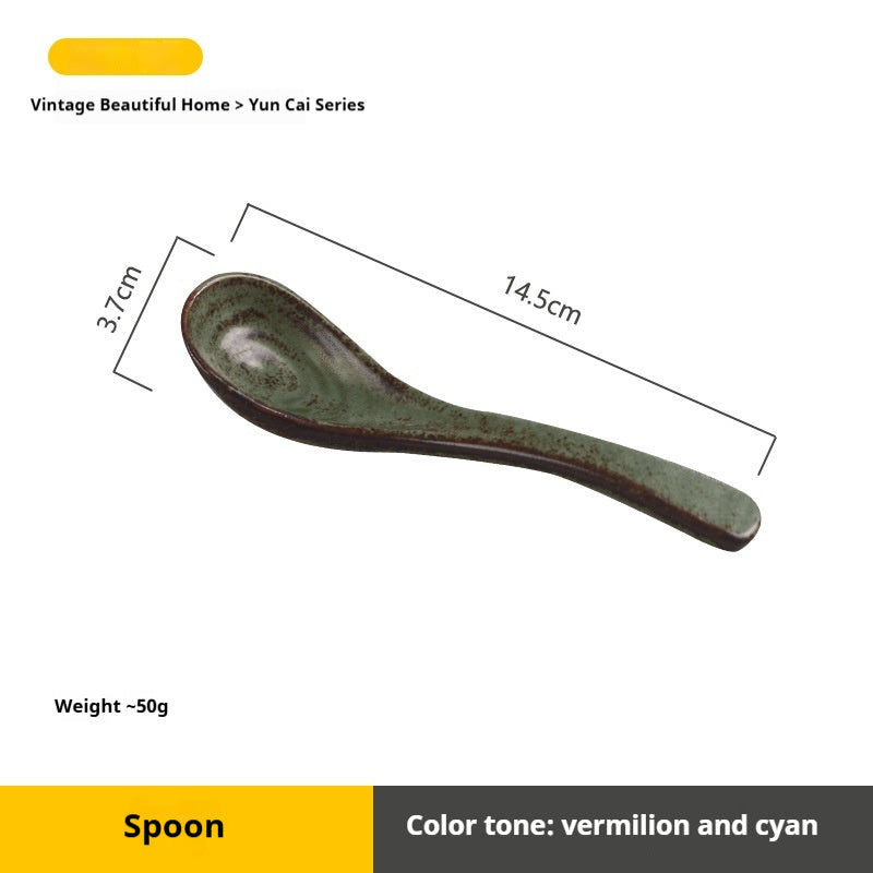 Household Ceramic Spoons And Ladles Japanese-style Dining Utensils