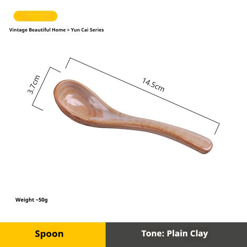 Household Ceramic Spoons And Ladles Japanese-style Dining Utensils