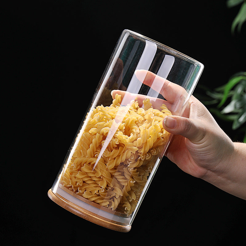 Glass Food Storage Jar with Bamboo Lid
