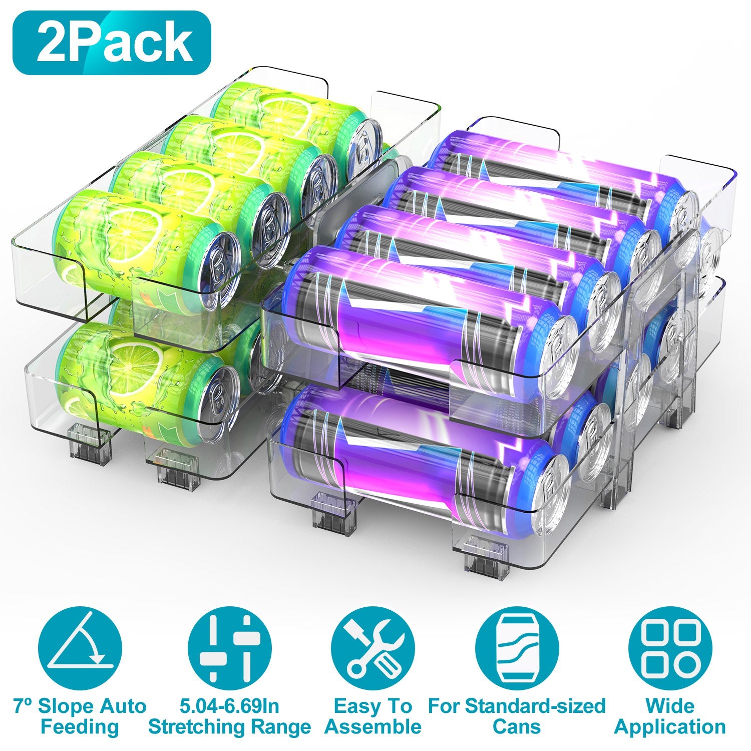 Soda Can Organizer for Fridge