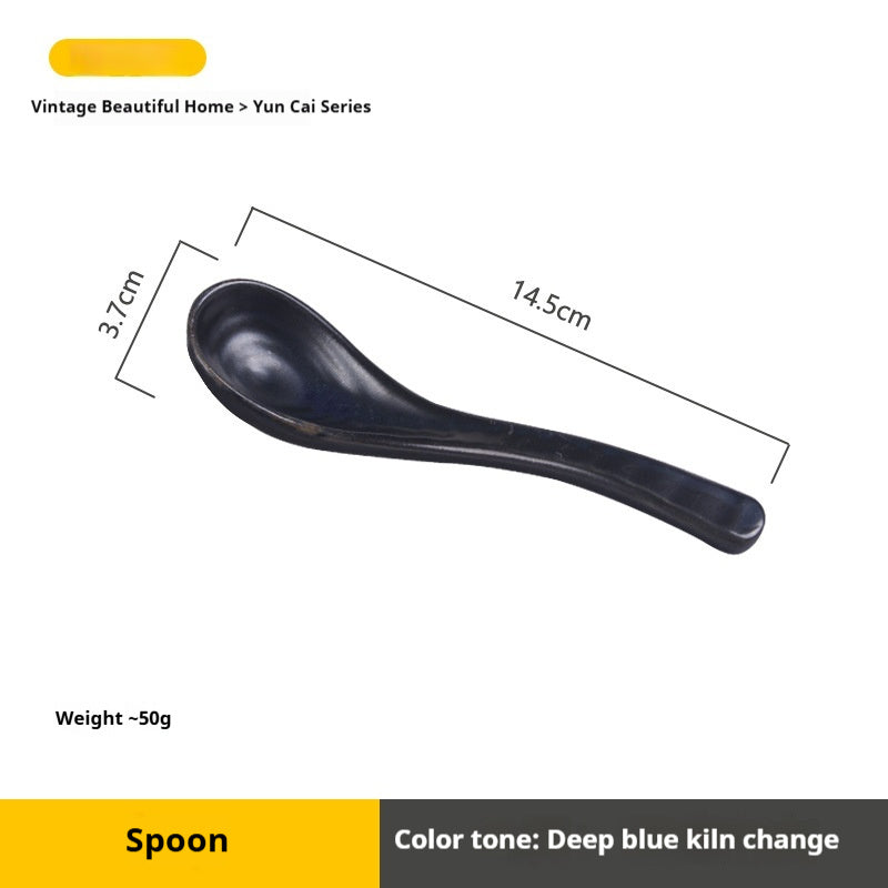 Household Ceramic Spoons And Ladles Japanese-style Dining Utensils