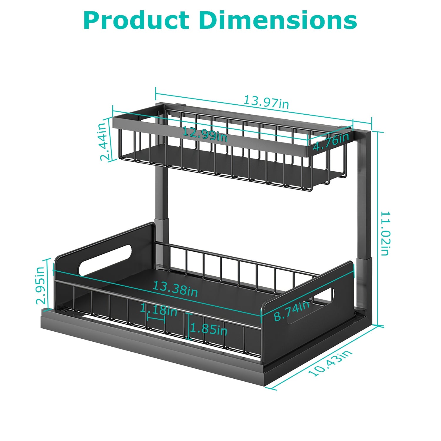 Under Sink Sliding Shelf Organizer