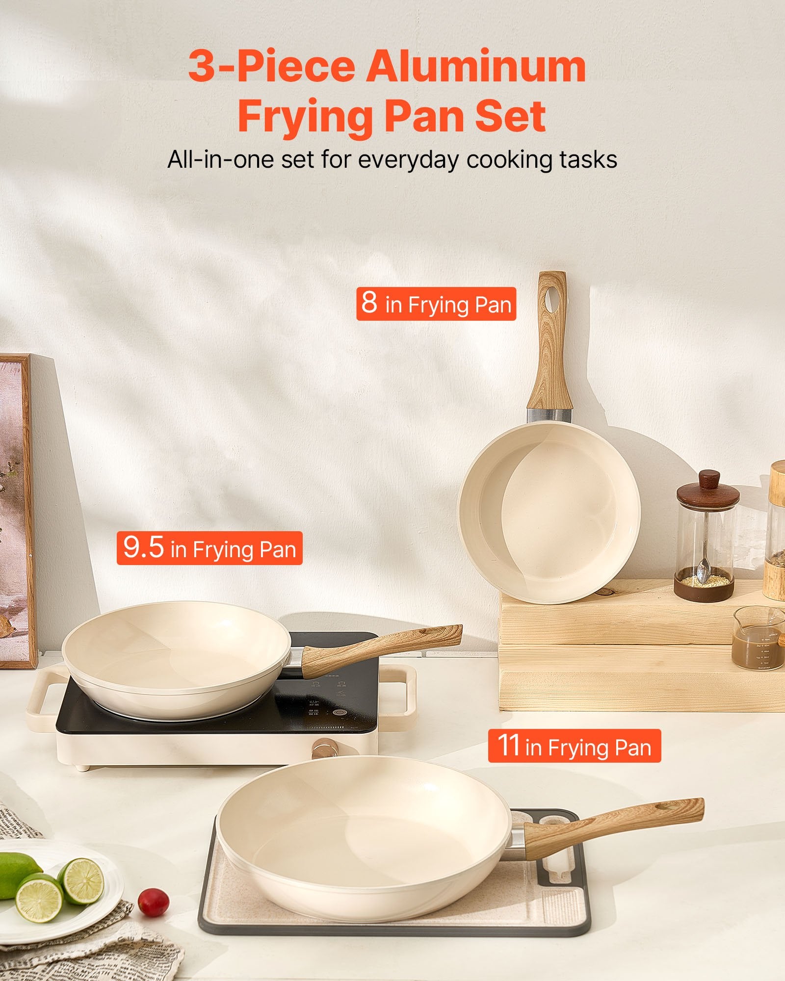 Ceramic Nonstick Frying Pan Set