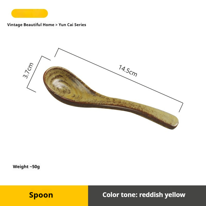 Household Ceramic Spoons And Ladles Japanese-style Dining Utensils